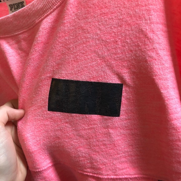 Oversized PINK Sweatshirt with Mesh - Picture 3 of 5